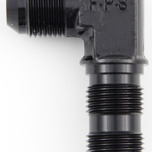 #12 x 90 Deg Bulkhead Fitting Black