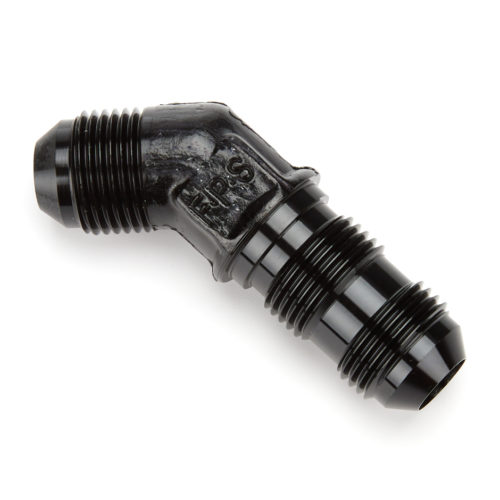 8an 45-Degree Bulkhead Fitting - Black