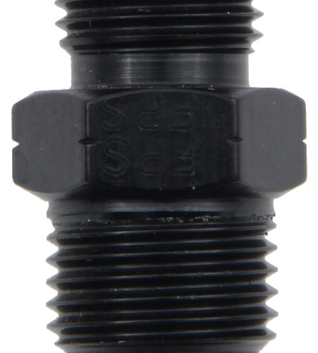Male Adapter Fitting #6 x 16mm x 1.5 FI Black