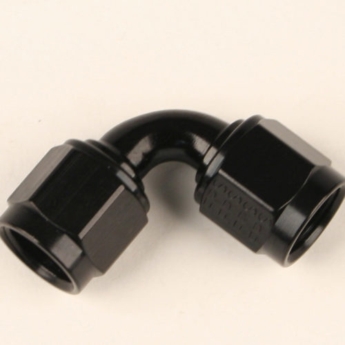 4an Female 90-Degree Coupler Fitting Black