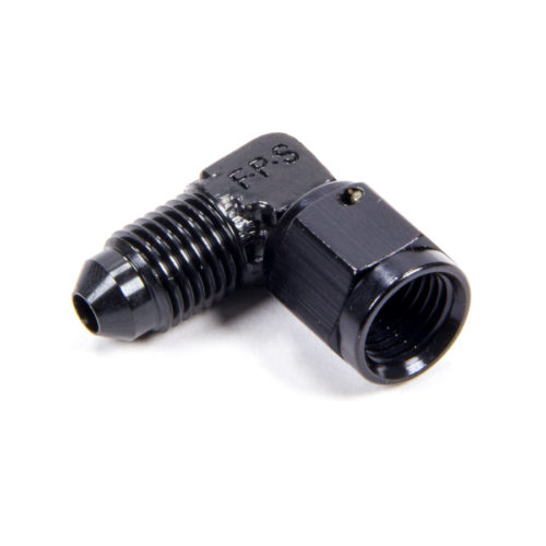 #4 Female Swivel to Male 90 Degree Fitting Black