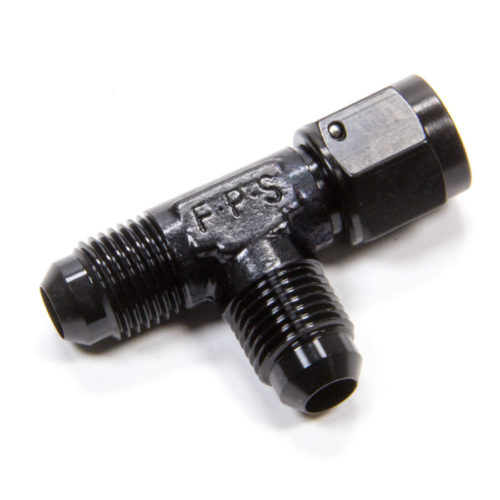 #6 On The Run T-Fitting w/Female Swivel Black