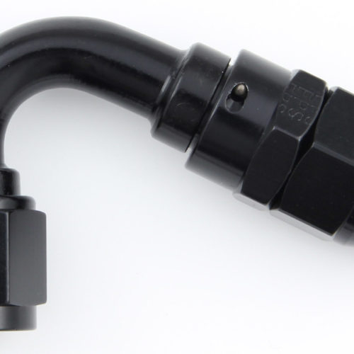 Hose Fitting #10 120 Deg PTFE Black