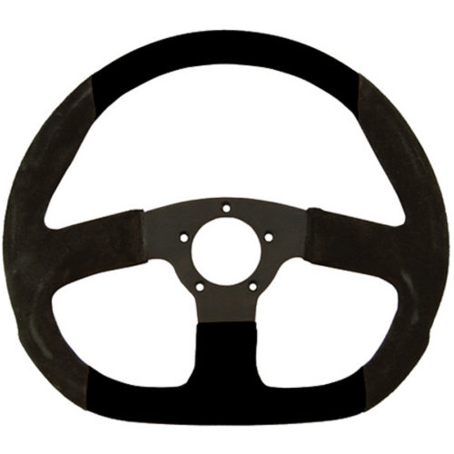 D-Shaped Perf Steering Wheel Black