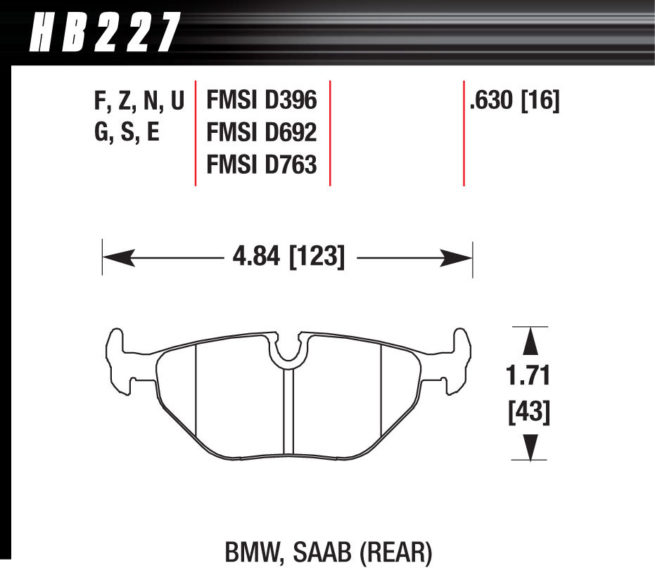 Motorsports Brake Pads BMW Blue Compound