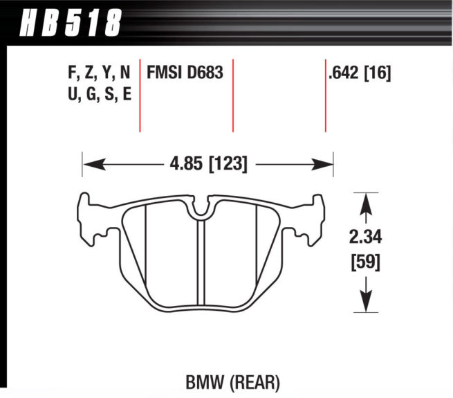 Motorsports Brake Pads BMW DTC-60