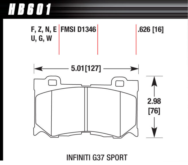 Street Brake Pads Front Infiniti G37 Per Ceramic