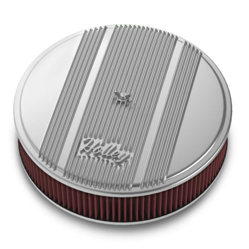 14x3 Die Cast Finned Alm Air Cleaner Polished