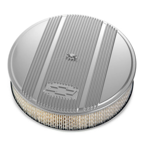 14 x 3 Air Cleaner Finned Bowtie Polished