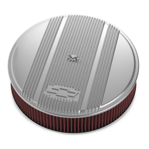 14 x 3 Air Cleaner Finned Bowtie Polished