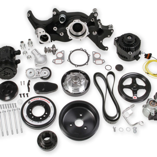 GM LS Mid Mount Complete Accessory Kit - Black