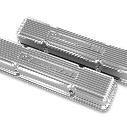 SBC Valve Covers Finned Vintage Series Polished