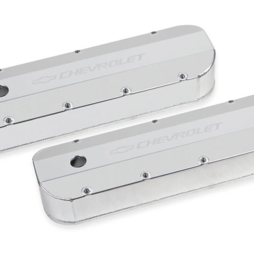 BBC Billet Rail Fab. Alm Valve Covers w/.125 Hole