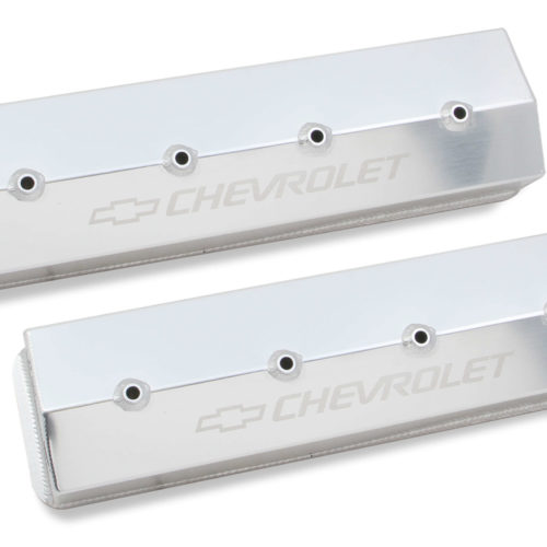 SBC Billet Rail Fab. Alm Valve Covers wo/Hole