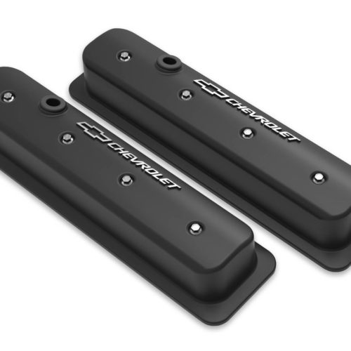 SBC Muscle Car Valve Covers w/Holes Black