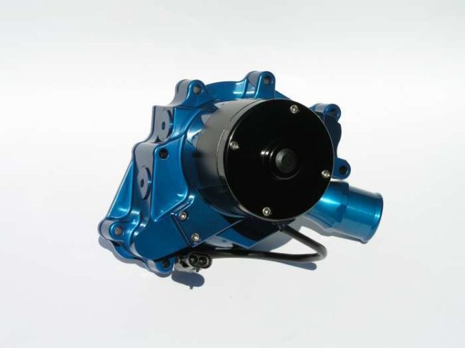 SBF Billet Electric W/P - Hi-Flow - Blue