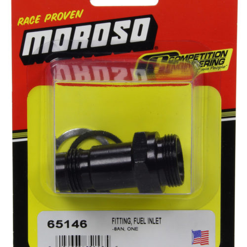 Fuel Inlet Fitting Adapt 8an x 7/8-20 Black