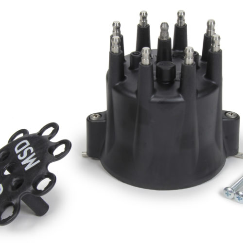 Distributor Cap & Ret- Chevy V8 HEI- Black