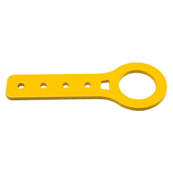 Tow Hook Aluminum 6mm Thick FIA Yellow