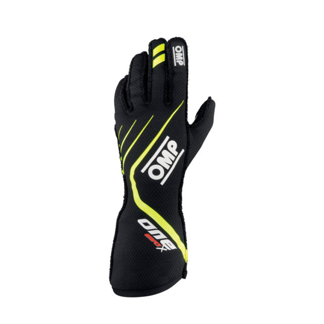 One EVO X Gloves Black Flo Yellow Size Lg