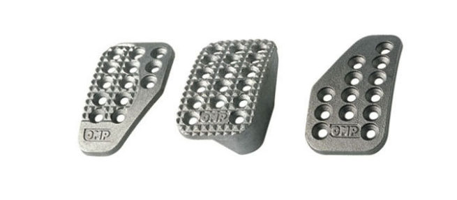 3 Pedal Set Sandblasted Aluminum