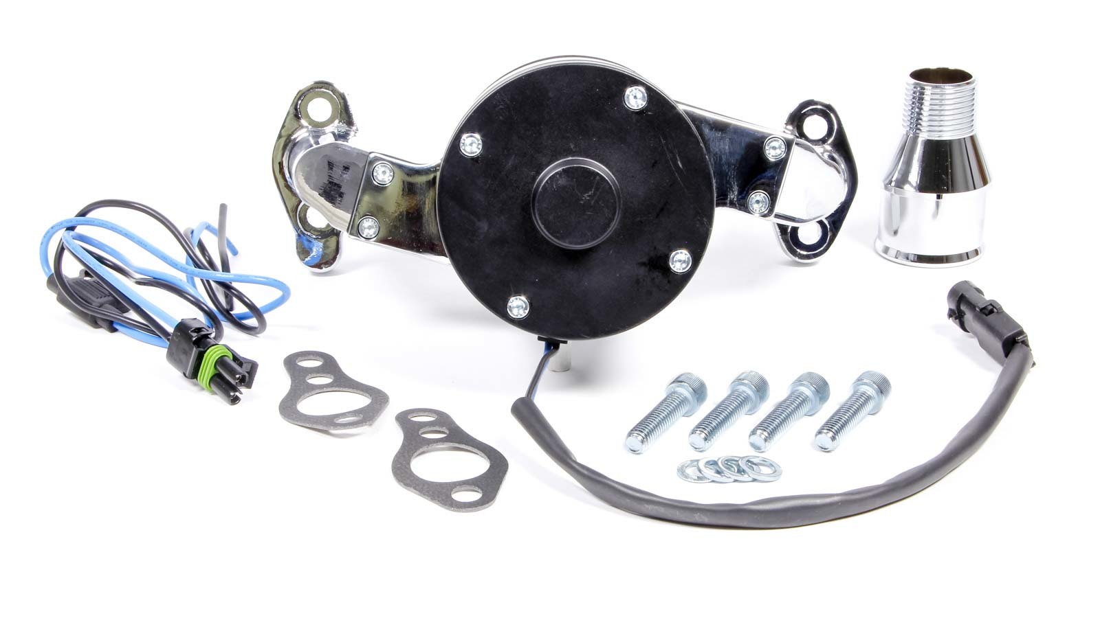 OE QUALITY Chrome Electric Water Pump – High Flow 35 GPM – SBC Small Block Chevy 283-400