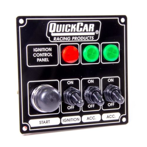 Ignition Panel Black w/ 2 Acc. & Lights