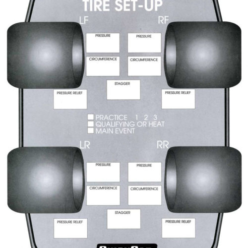 Before Race Tire Set-Up Forms (50 PK)