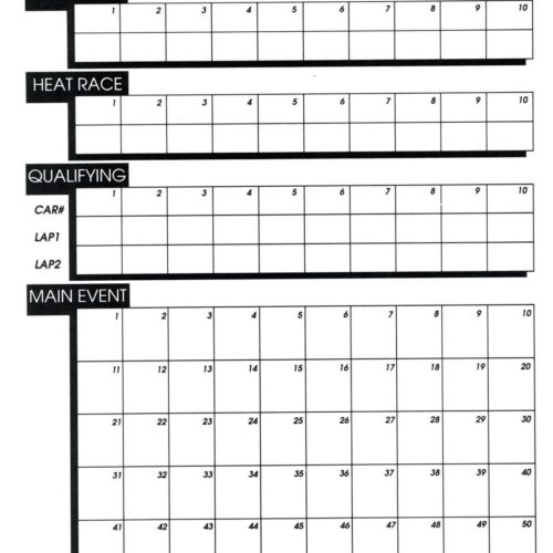 Time Organizer Sheets 50 Lap