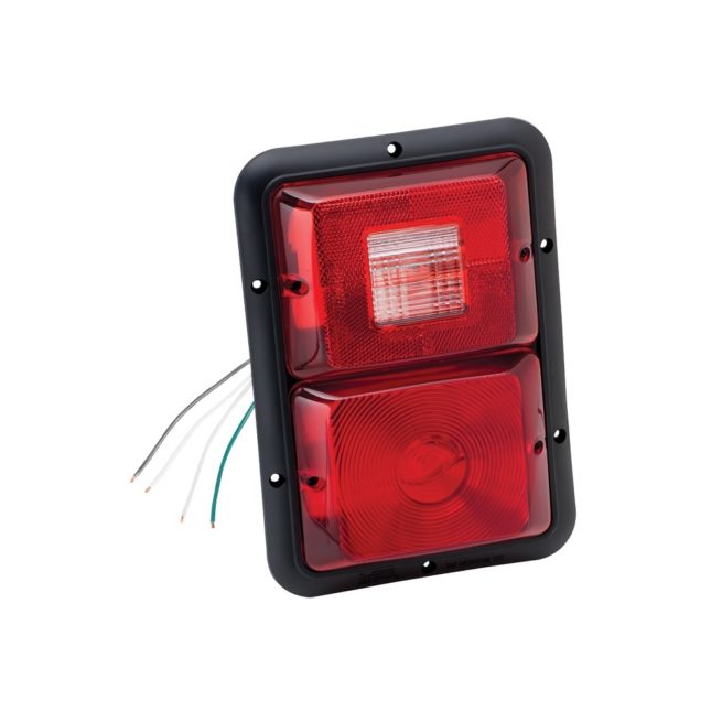 Taillight #84 Recessed Double Vertical Red Backu