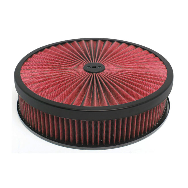 14in X 3in Muscle Style Air Cleaner Black/Red