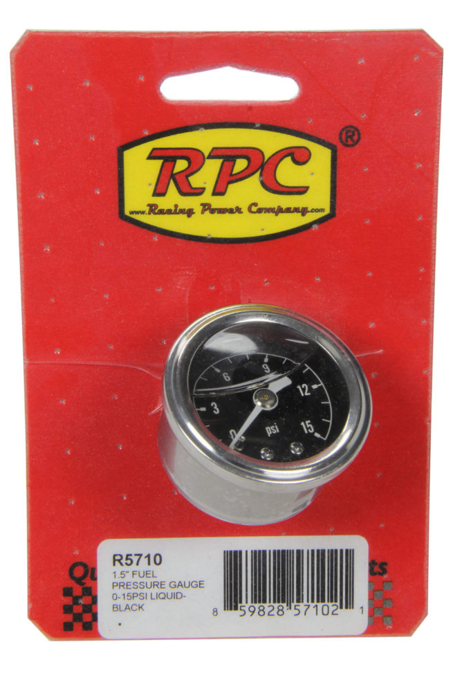 Liquid Filled Gauge Fuel Pressure 0-15 PSI