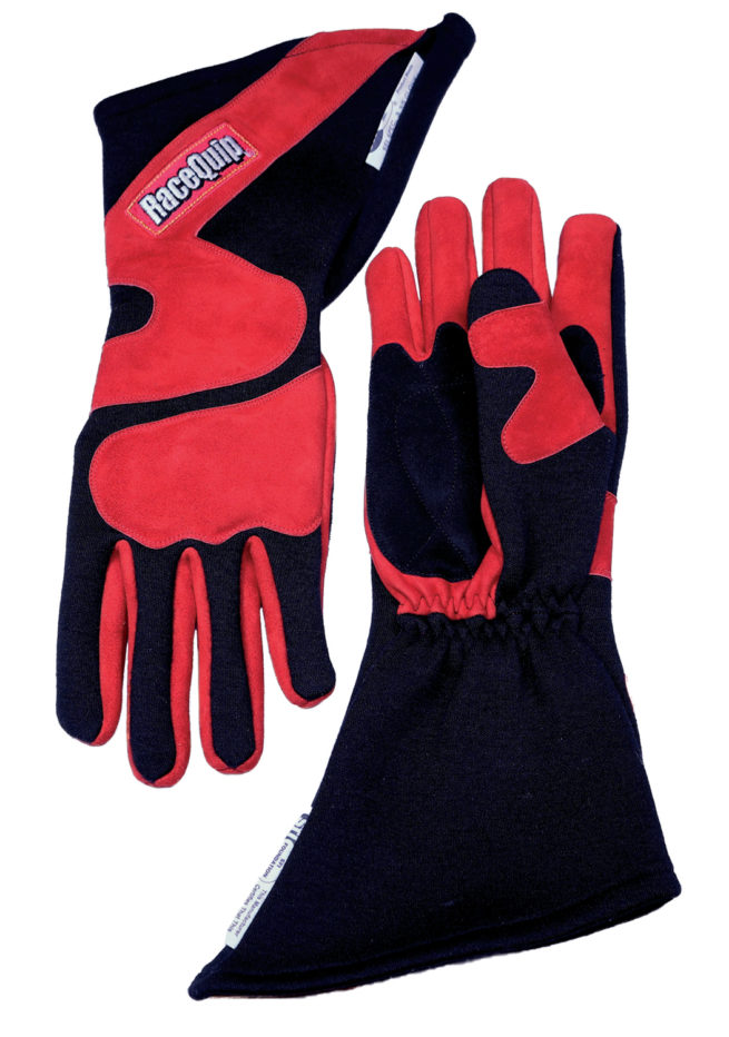 Gloves Outseam Black/Red Medium SFI-5