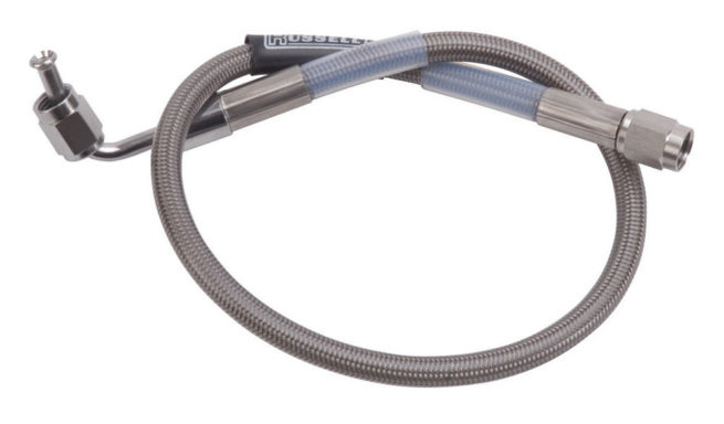 3an 90-Deg to 3an Str. 18in Braided PTFE Hose