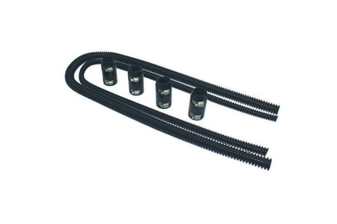 Heater Hose Kit  44in Wi th Aluminum Caps Black