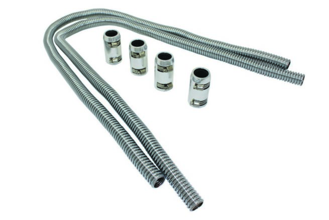 Heater Hose Kit 44in w/Polished Aluminum Cap