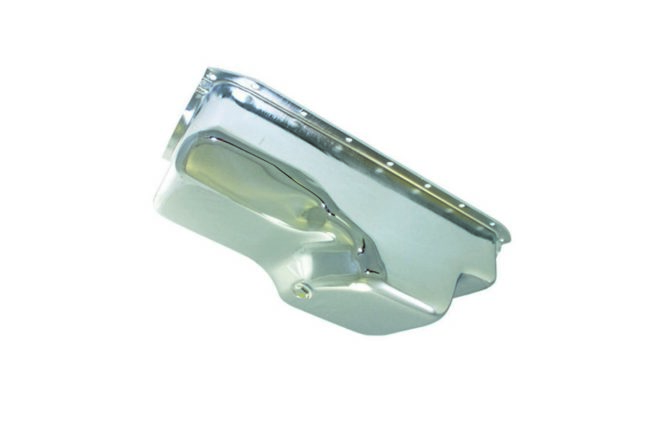 72-   Chrysler 360 Steel Stock Oil Pan Chrome