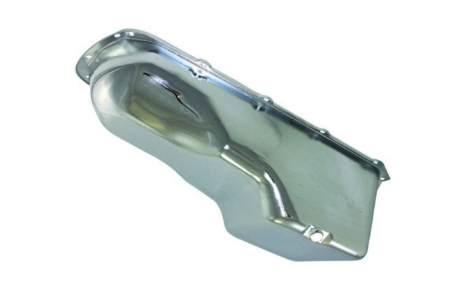 74-81 Pontiac V8 Steel Stock Oil Pan Chrome