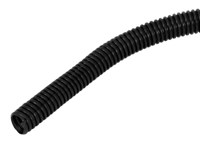 1/2in Convoluted Tubing 6' Black