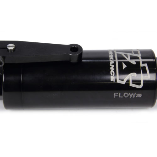 12 AN Fuel Filter With Shutoff Black 100 Micron