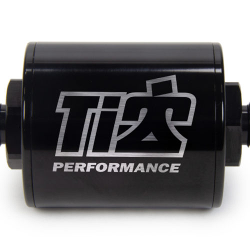 6 AN Fuel Filter Short Style 100 Micron Black