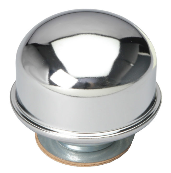 Chrome Oil Breather Cap - Twist-On For Aluminum Valve Covers | 2-Pack