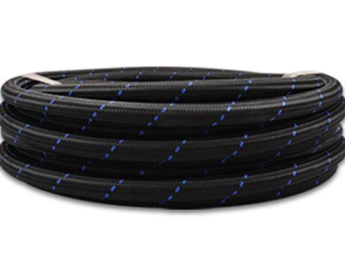 5ft Roll -8 Black Blue N ylon Braided Flex Hose