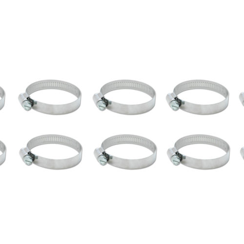 S.S. Worm Gear Clamps 2.04in to 3.0in 10 Pack
