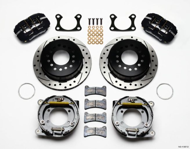 Rear Disc Brake Kit Big Ford Drilled w/Park Brk