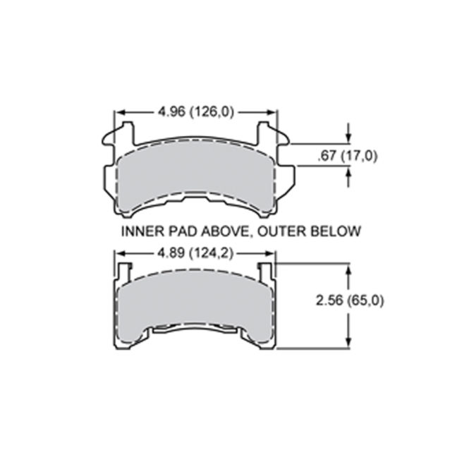 A Type Brake Pad Metric GM