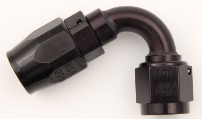 #16 120 Deg Dbl Swivel Hose End Black