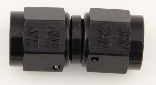 #6 Str Fem Flare Swivel Coupling Black