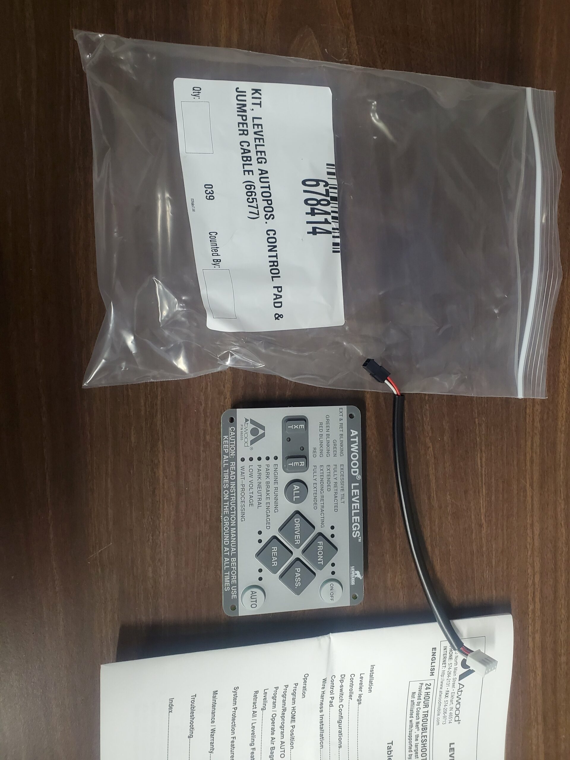 Lippert Kit, Leveleg Autopos. Control Pad & Jumper Cable 678414 - RV ...