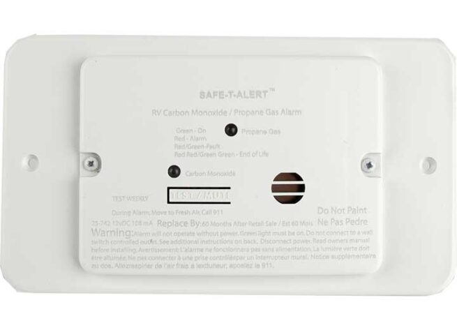 Flush Mount Combination Carbon Monoxide Propane Alarm 25-742-WT-TR - Image 2